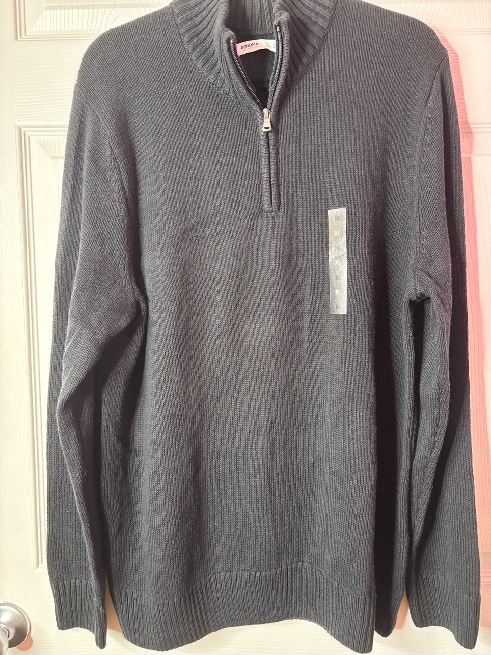 Sonoma Men's black Quarter-Zip Sweater